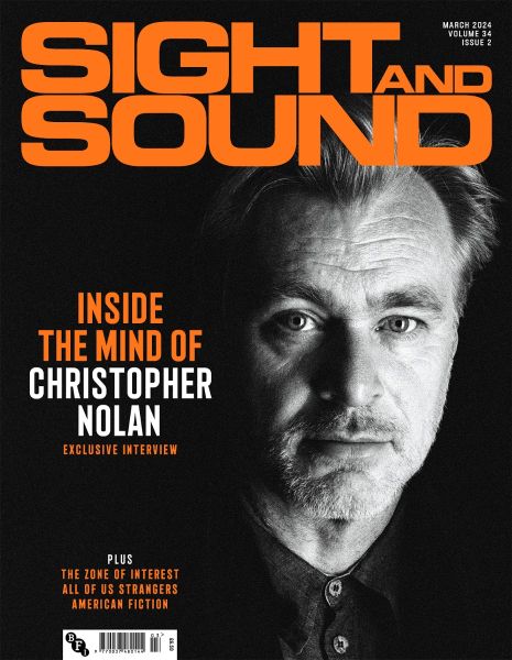 Sight and Sound magazine cover showing Christopher Nolan's face