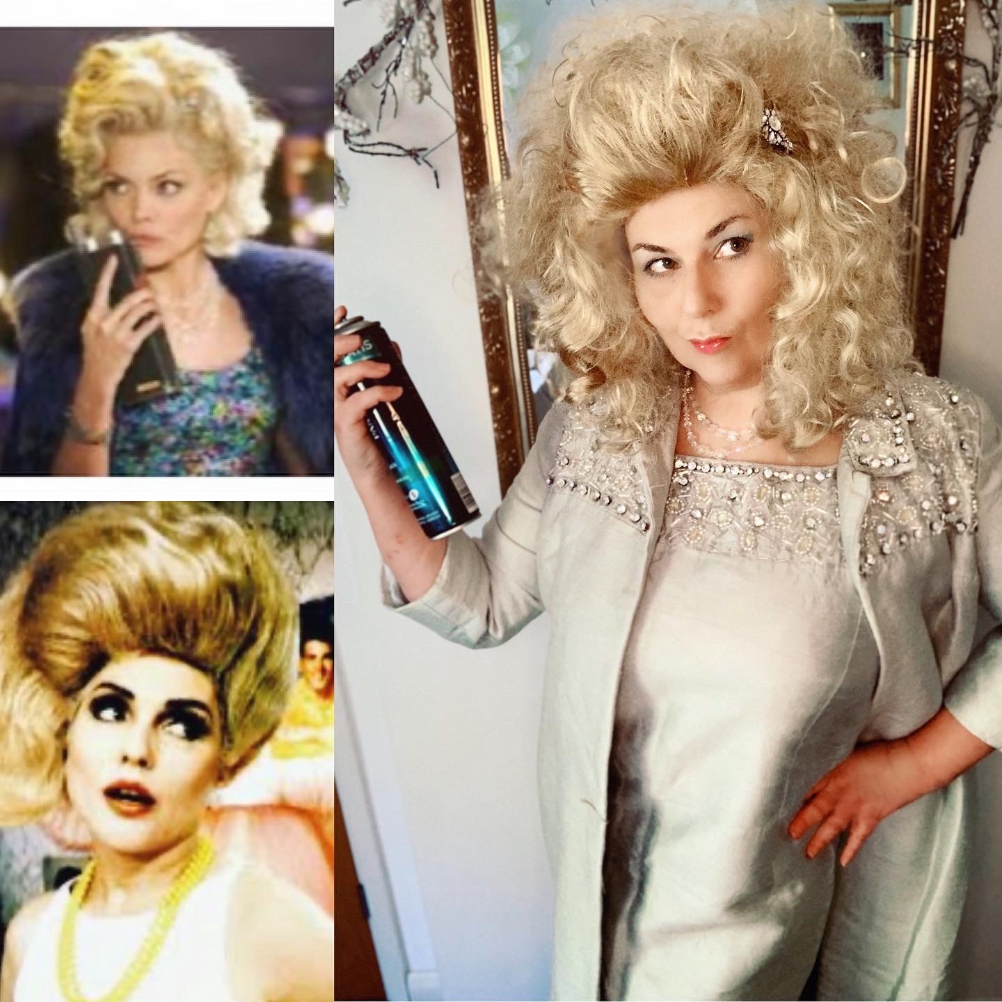 Image of Judith Vandepeer dressed as Velma Von Tussle in drag act