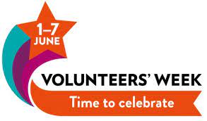 Volunteers Week 1-7 June logo - a star with a swoosh below it