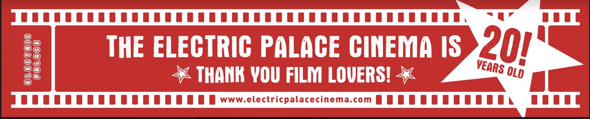 Banner text reads The Electric Palace is 20 years old, thank you film lovers