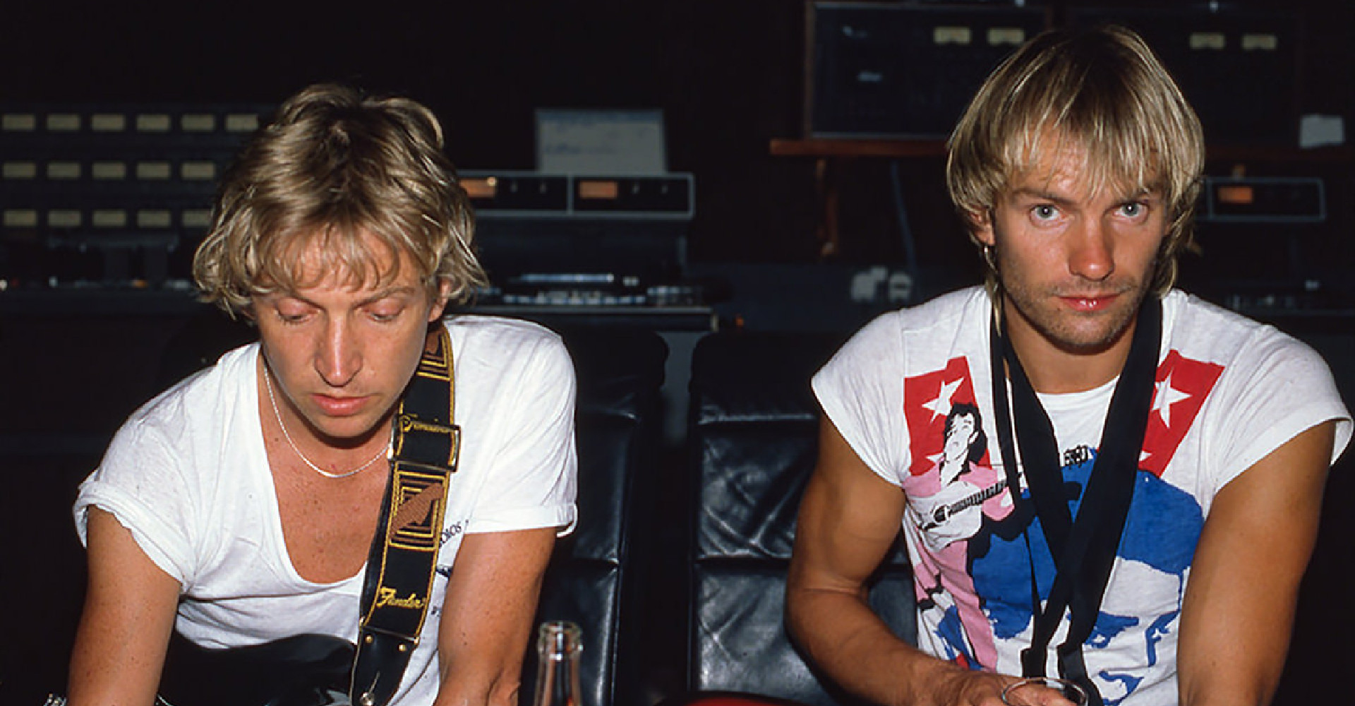Andy Summers and Sting in Monserrat studio