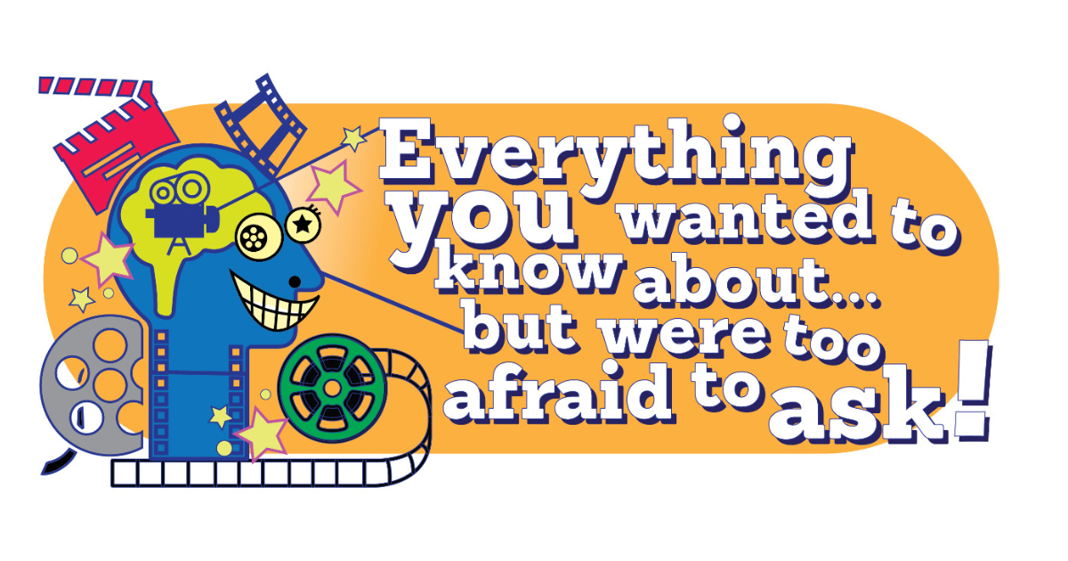 Everything you were afraid to ask...with lots of wires and springs coming out of a graphic face of a person