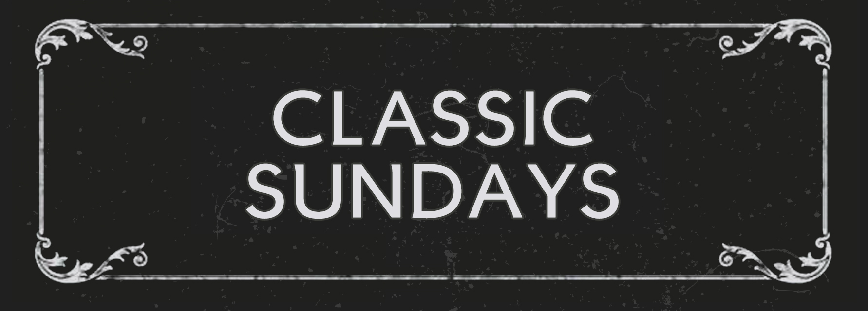 Classic Sundays logo - old style writing from early 20th century