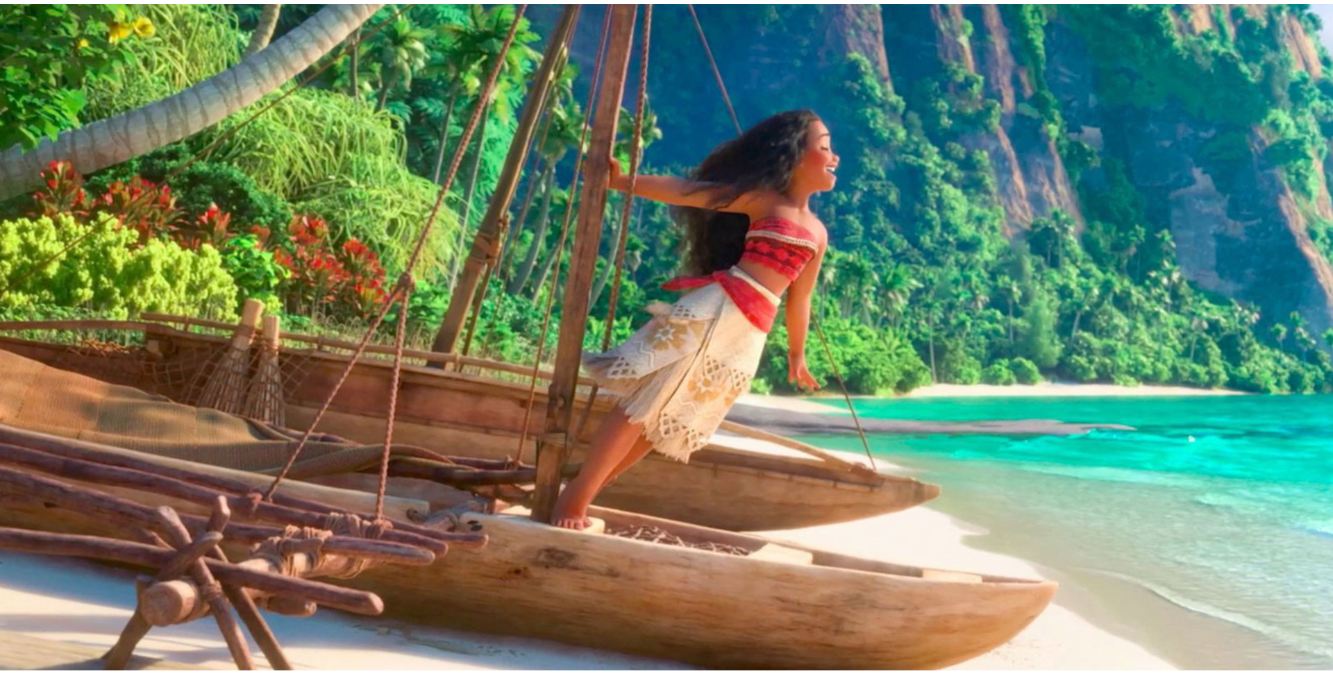 Animated girl stands by the sea
